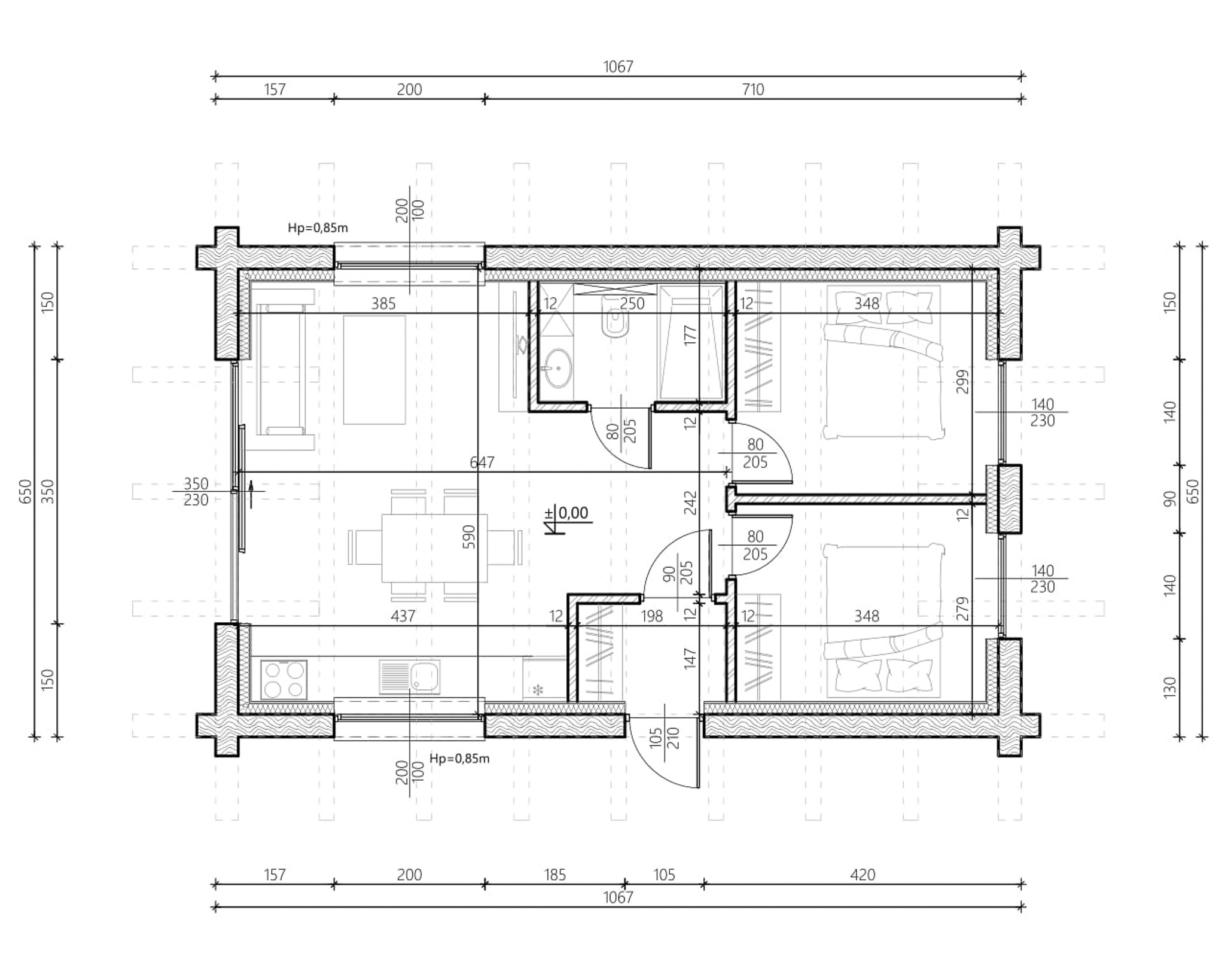 Parterowy do 70m2 wariant 1
