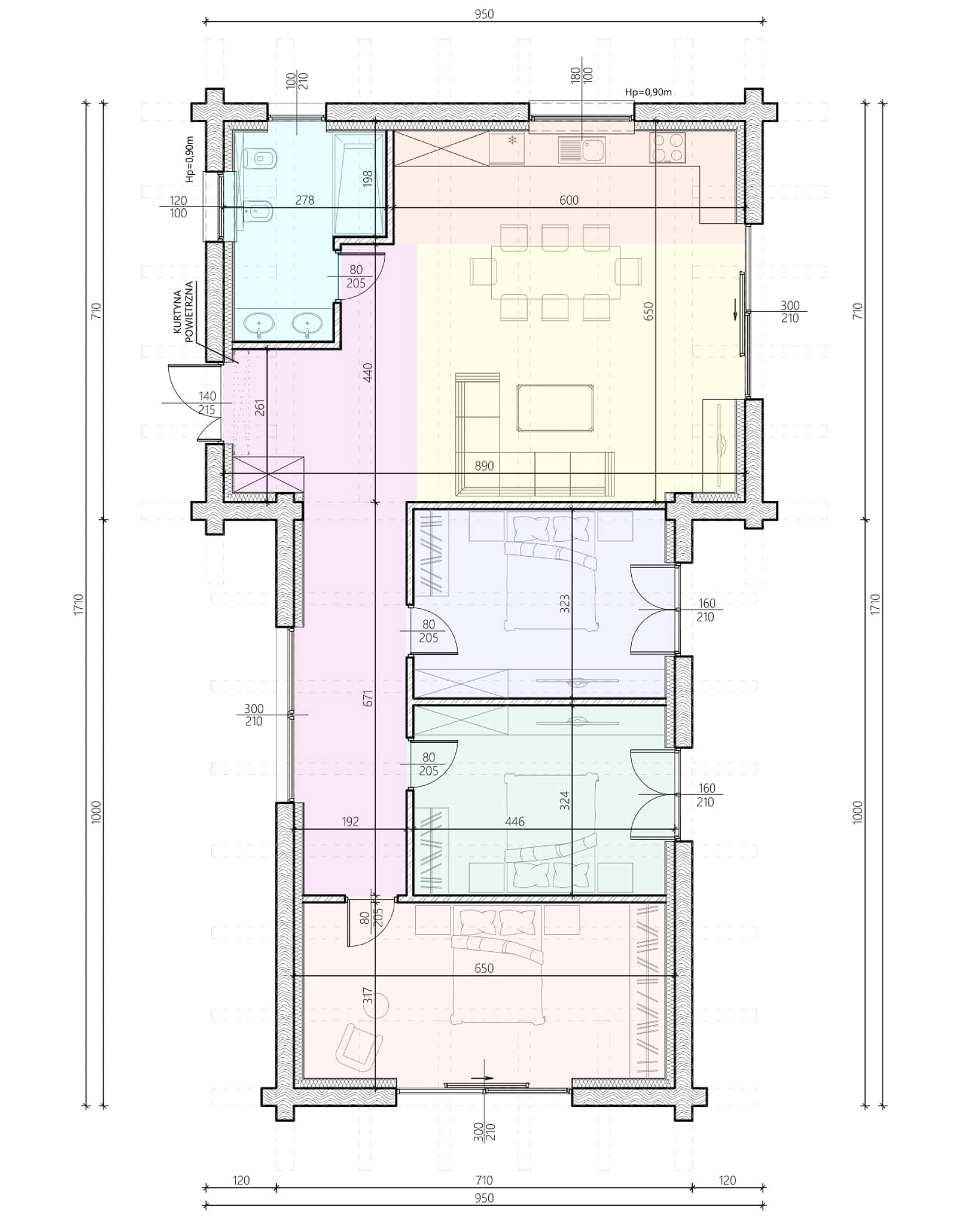 Parterowy powyżej 70m2 wariant 2