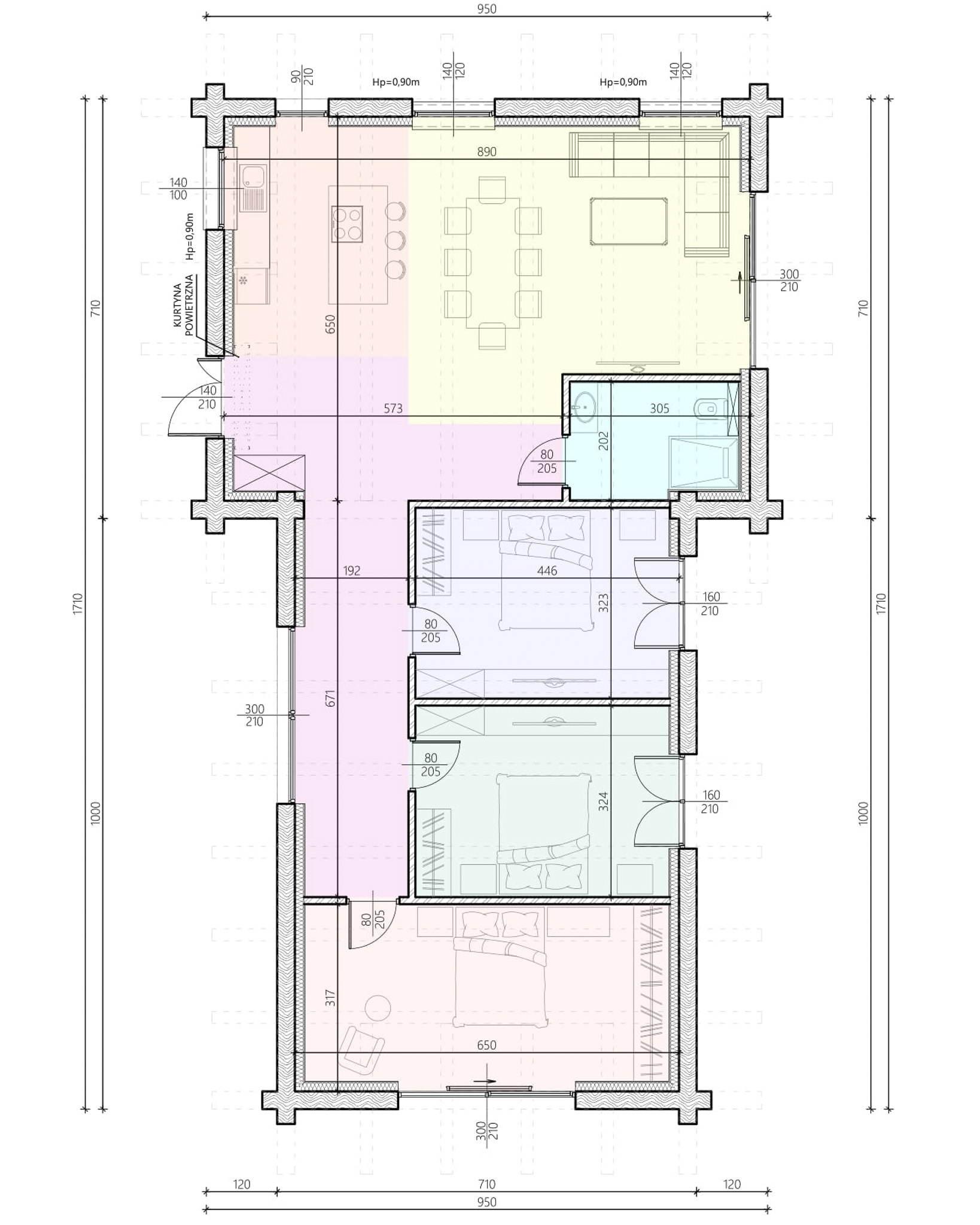 Parterowy powyżej 70m2 wariant 3