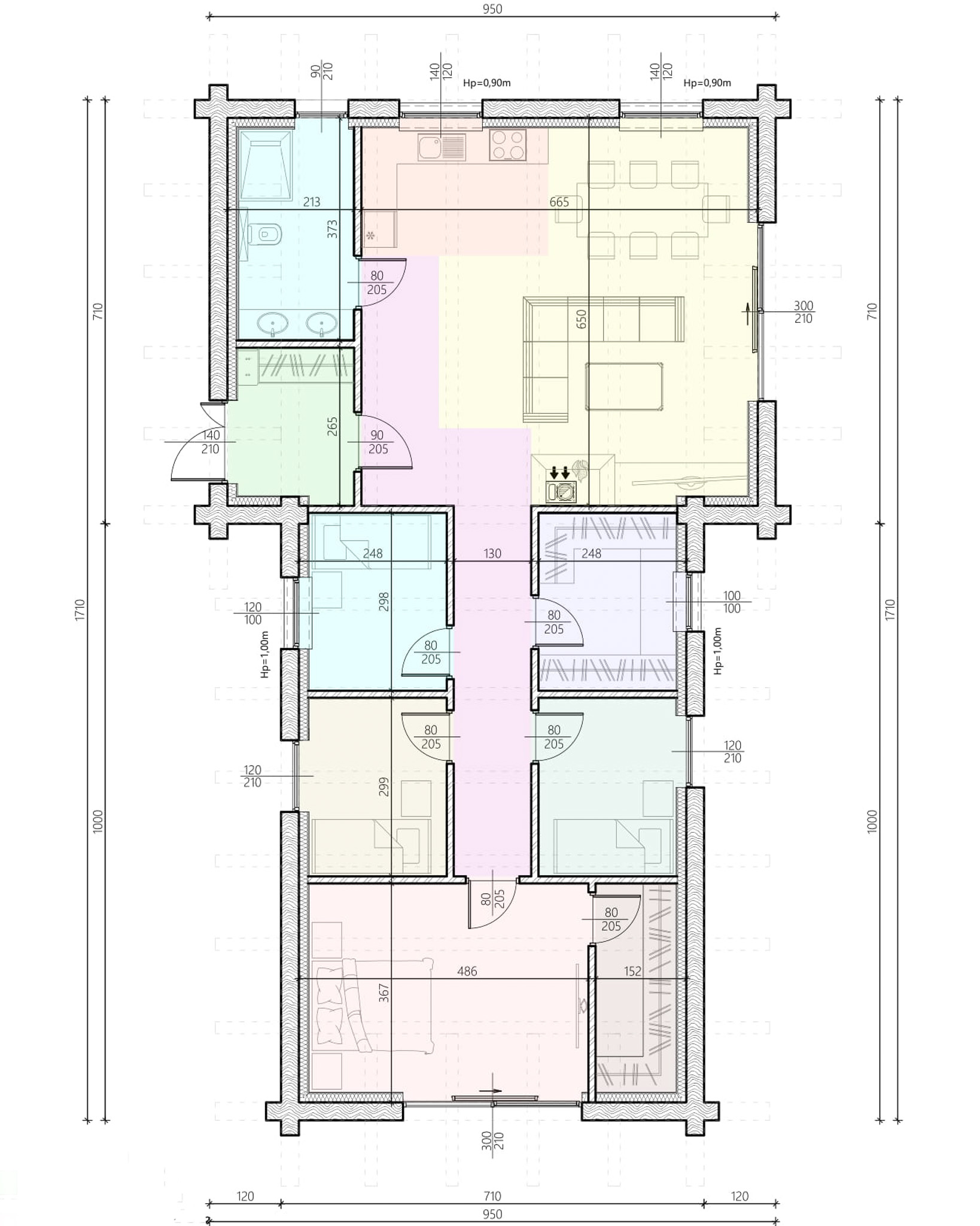 Parterowy powyżej 70m2 wariant 4