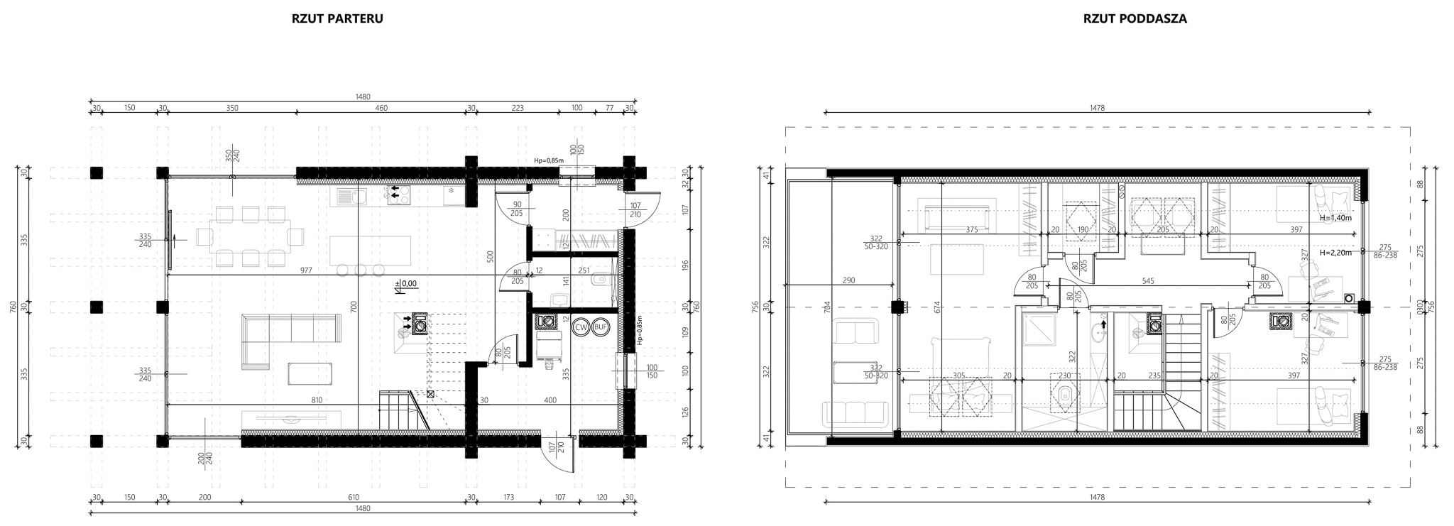 Dom nowoczesny wariant 1 lustro