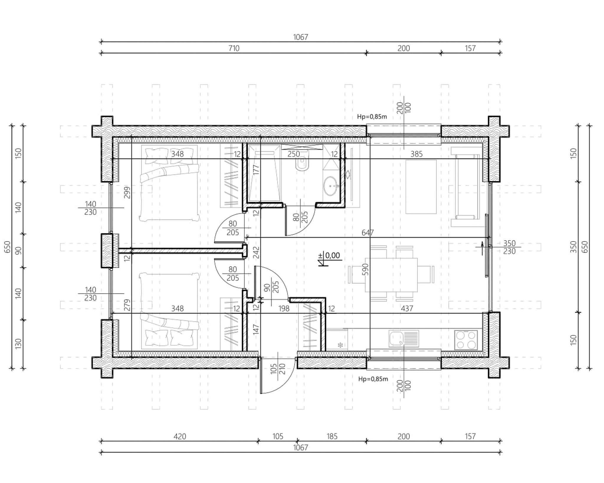 Parterowy do 70m2 wariant 2
