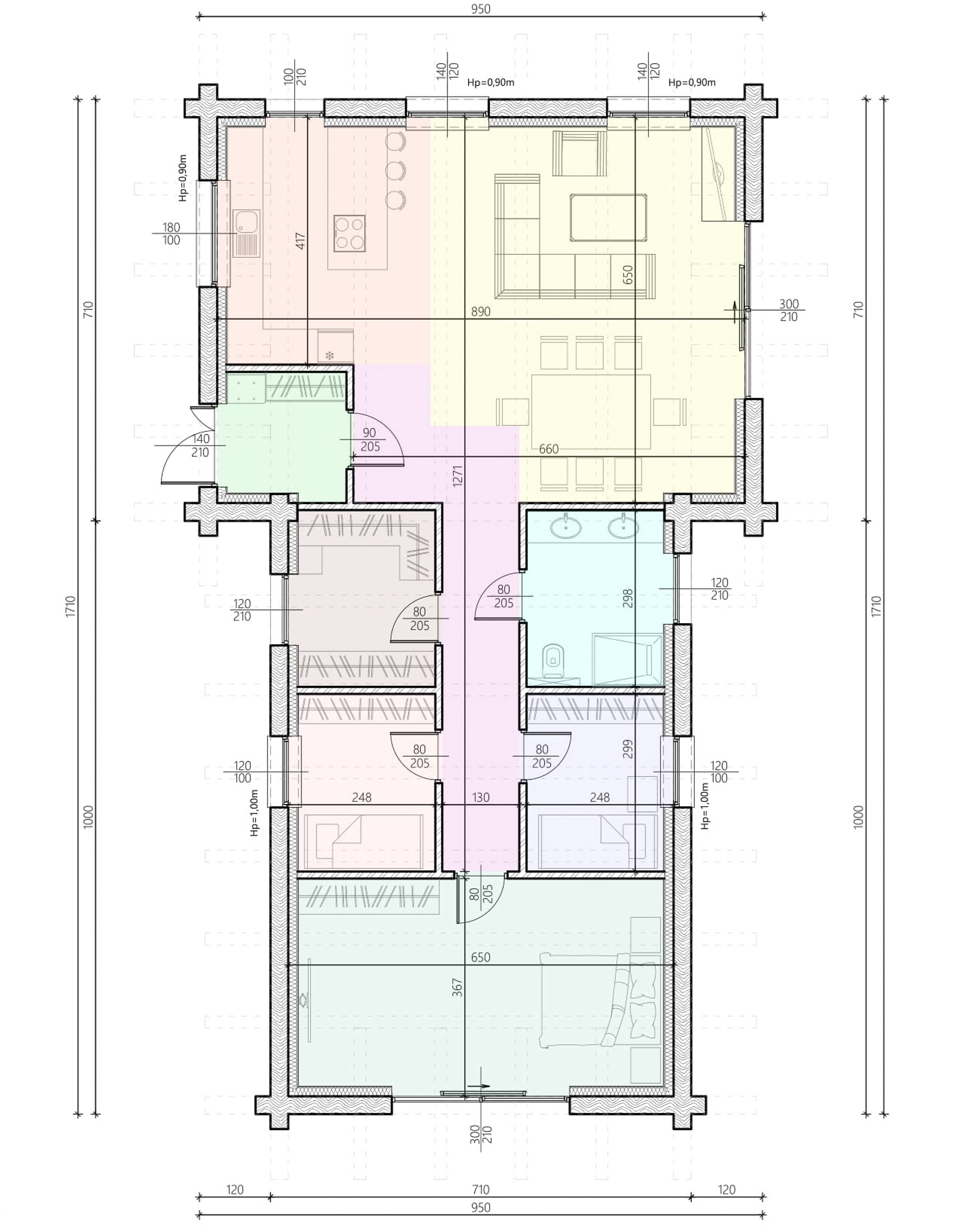 Parterowy powyżej 70m2 wariant 5