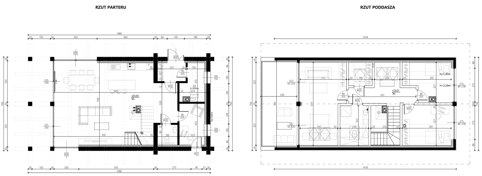 Dom nowoczesny wariant 2 lustro