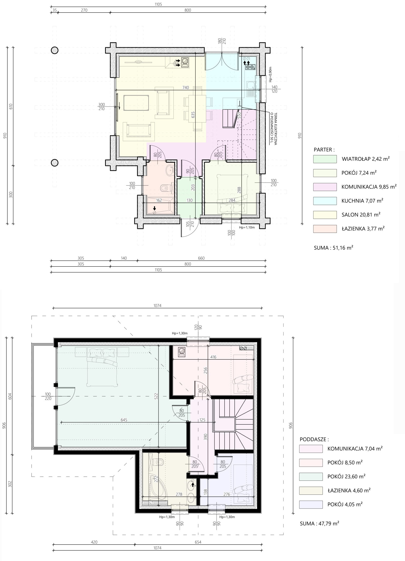 Azyl 4 z tarasem powyżej 70m2 wariant 2 lustro