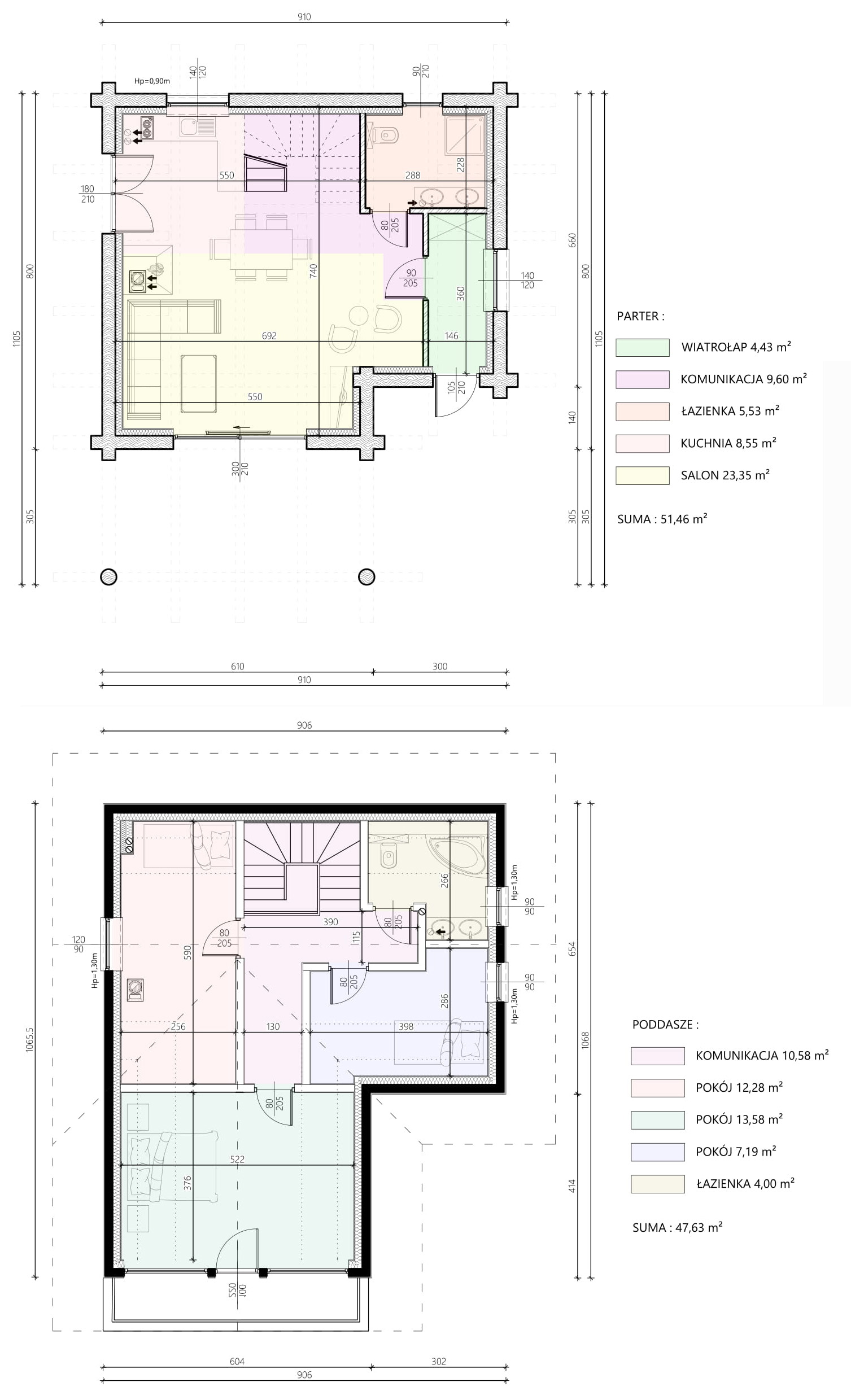 Azyl 4 z tarasem powyżej 70m2 wariant 3 lustro